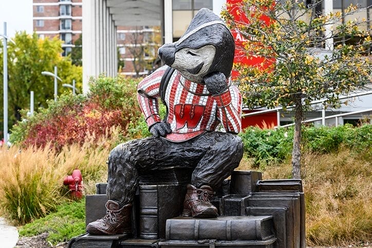 Bucky Badger statue